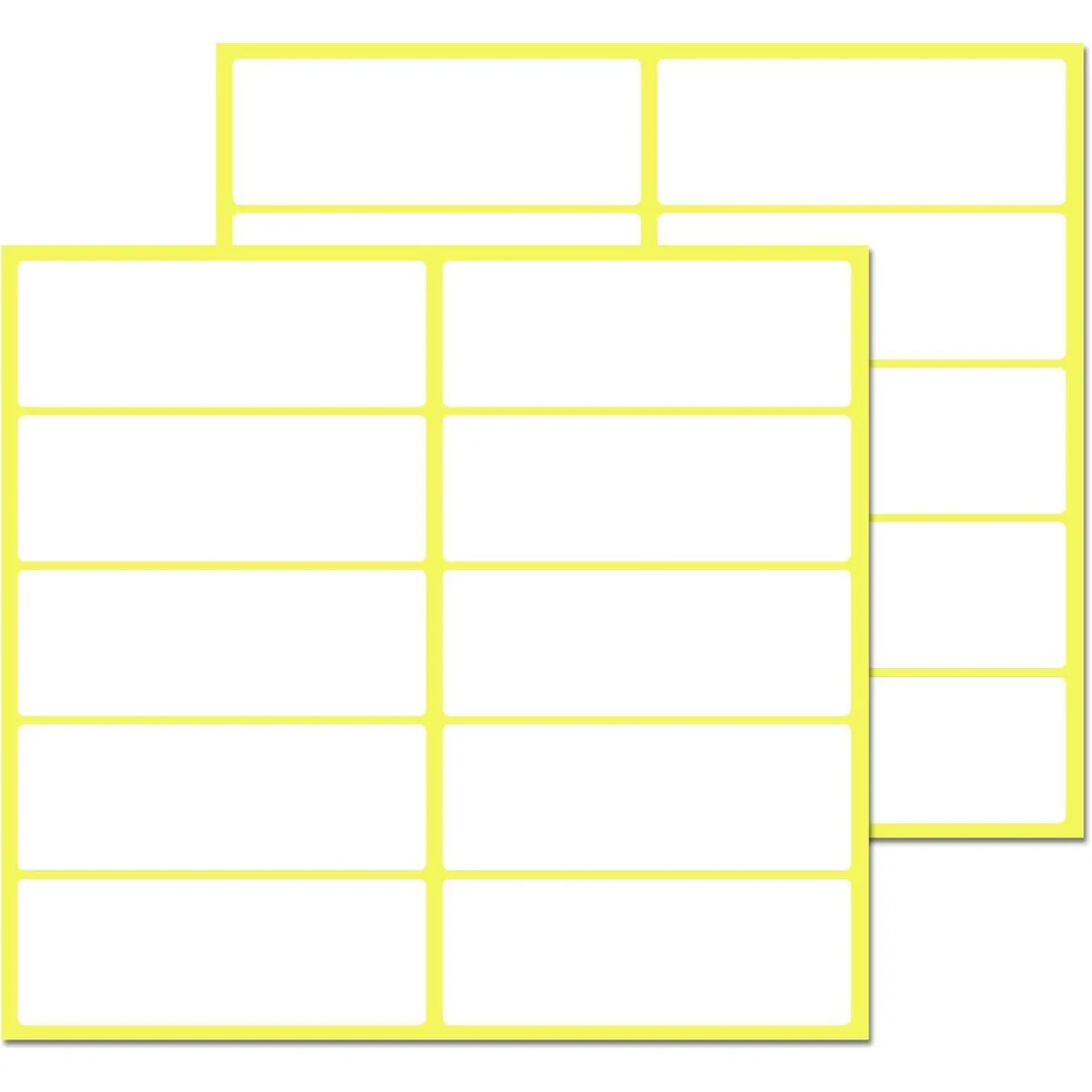 300 count - White Sticky Labels to Write , Blank Stick  Adhesive Stickers for Labeling - 2.75" x 1"