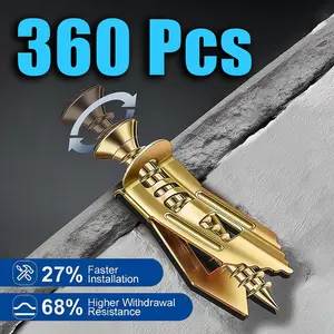 120/240/360 PCS Self‑Drilling Wall Anchors Screws Kit, 66LB High‑Performance Load Bearing, Drill‑Free Solution for Drywall Hanging & Display Mounts