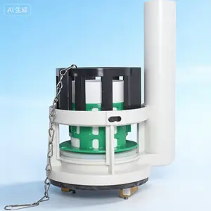 One Piece Toilet Flush Valve Replacement Kit, 3 Inch Flush Hole Compatible Toilet Tank Valve, Universal Fit Toilet Flusher, Durable Toilet Tank Parts, Easy Installation Water Saving Design