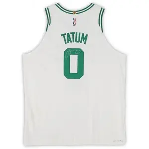 Framed Jayson Tatum Boston Celtics Autographed Nike White Association Authentic Jersey with Sponsor Patch - Fanatics Authentic Certified