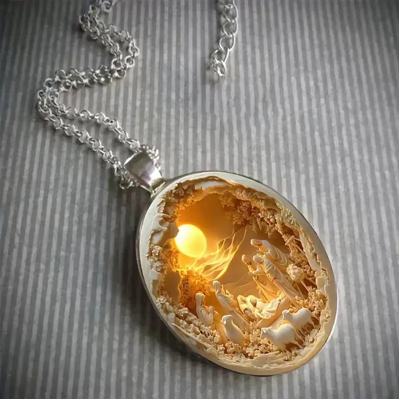 【Elegant】A glass necklace
