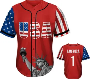USA Baseball Jersey Stitched Sports Uniform for Men Jamaica