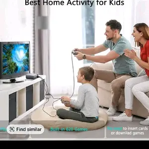 Nentendo 620 Games Installed Best Home Activity for Kids with Built-in 620 Games and Easy Insert Cards or Download Games