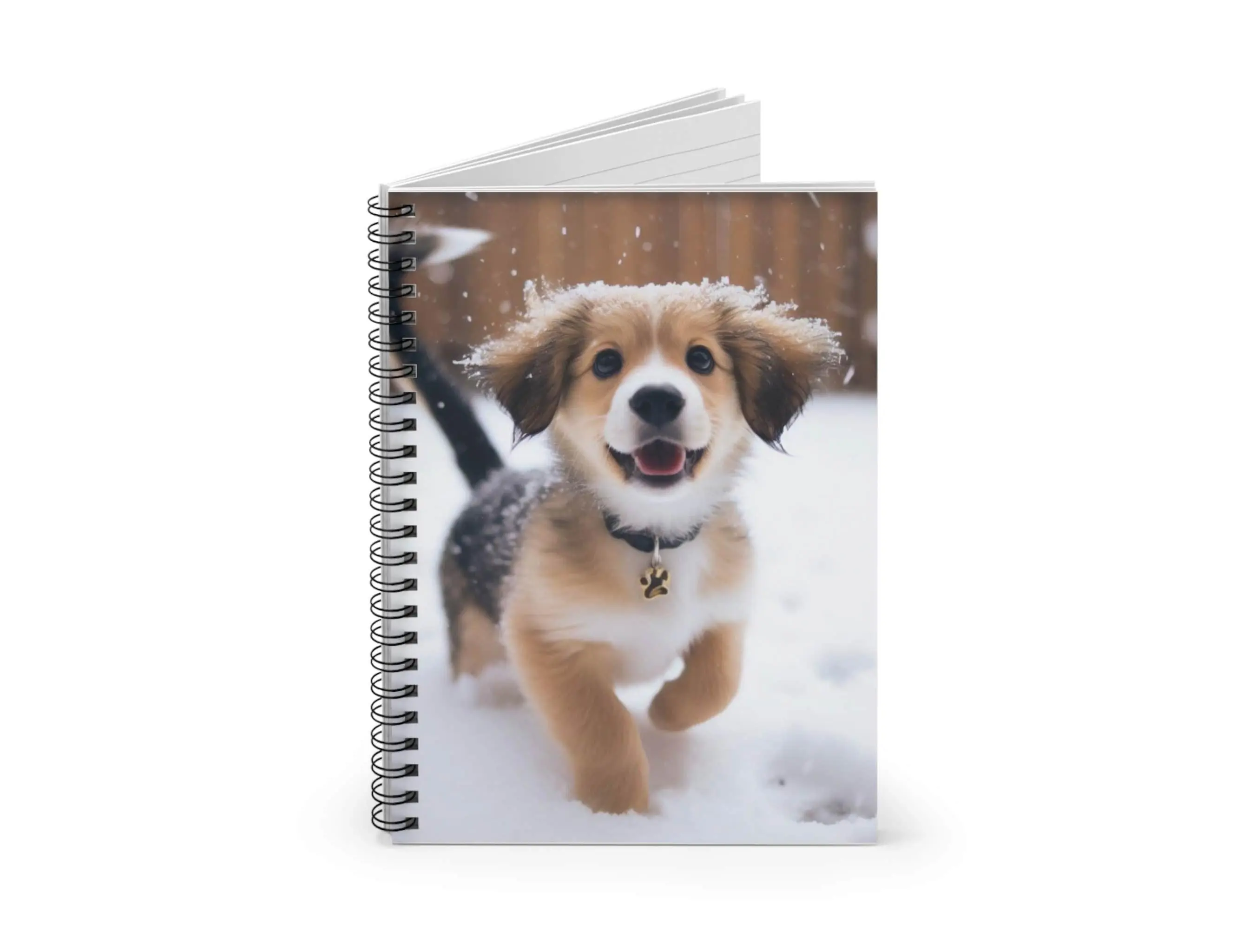 Spiral Notebook with Puppy Design, Dog Lover Journal, Cute Animal Notebook, Gift for Dog Owner, Pet Lover Gift