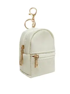 Mini Backpack Keychain Bag for Women, Dual Zipper Compartment Cute Makeup Bag, Multi-Color Options, Lipstick Storage, Card Holder, Travel Organizer