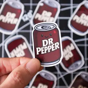 Can of Dr Pepper Mini Sticker | Waterproof Sticker | Soft Drink Sticker | Can of Soda Pop Sticker | Cute Gifts | Chic & Funny Collectible