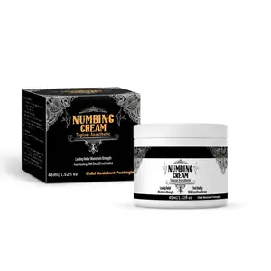 Maximum Strength Numbing Cream – Topical Anesthetic for Tattoos, Microneedling & Injections – Lasting Relief with Emu Oil & Arnica – Fast Healing – Child Resistant Packaging – 45ml (1.52 fl oz)
