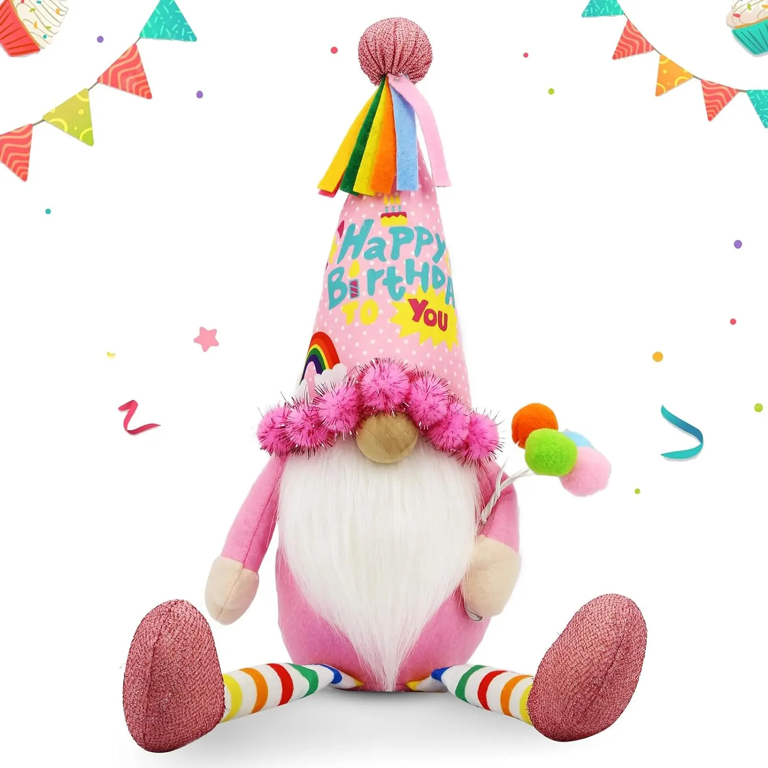 Lovinland Happy Birthday Gnome Unique Birthday Gifts for Women Best Friends Mom Mother Wife Grandma Daughter Her Girl Sister Fun Happy Birthday Gift Ideas Birthday Party Decor Birthday Decorations Ornaments