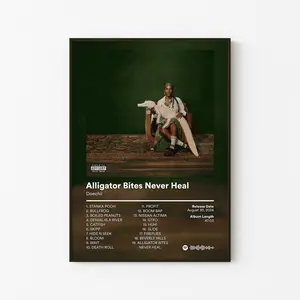 Doechii Album Poster, Alligator Bites Never Heal Tracklist, Female Rap R&B Wall Art, Music Fan Gift, Unframed Print Only