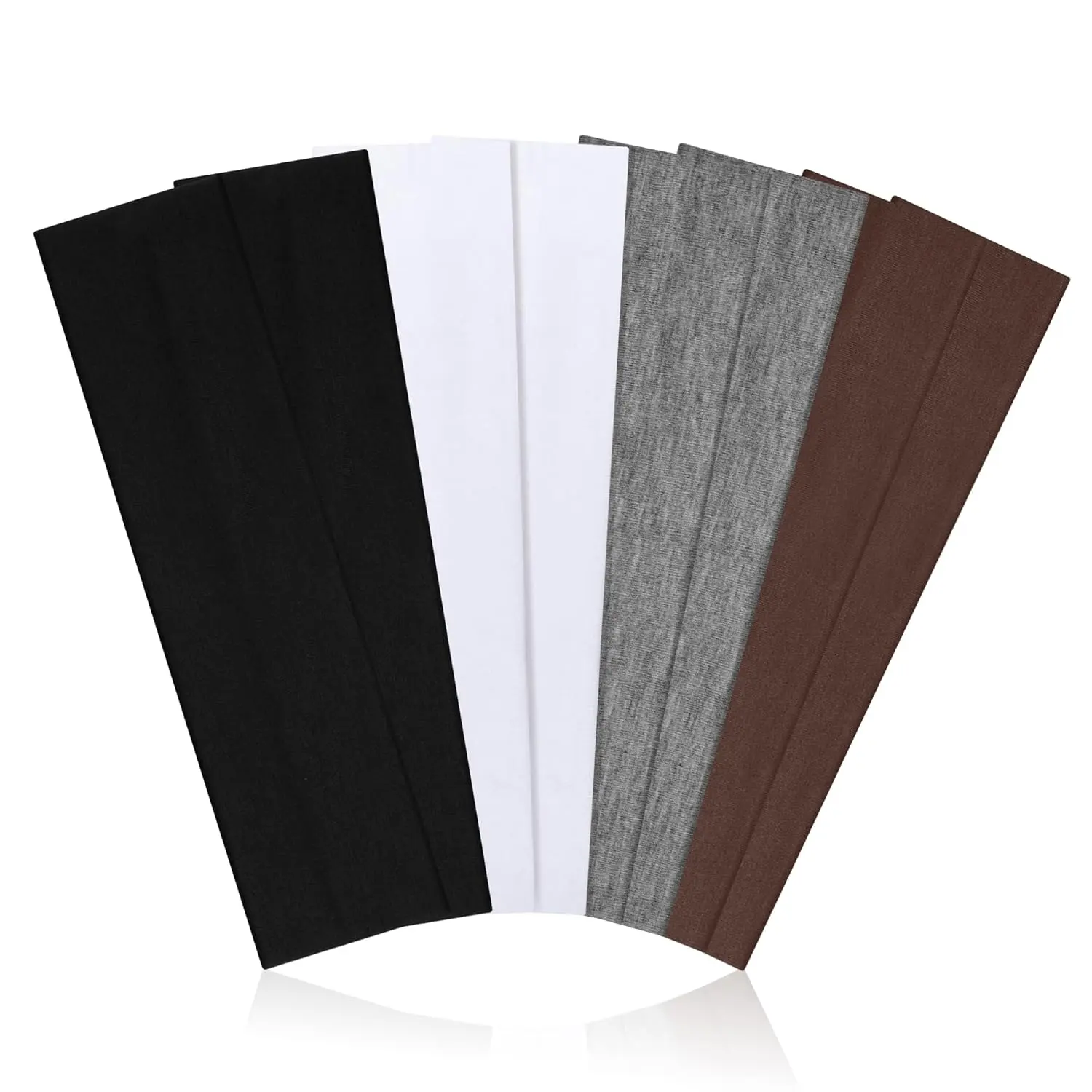 8 Pack Headbands for Women Non Slip - Stylish  Hair Bands for Women's Hair - Soft Cotton Cloth Stretchy Headbands for Women for Yoga, Outdoor Exercise Running