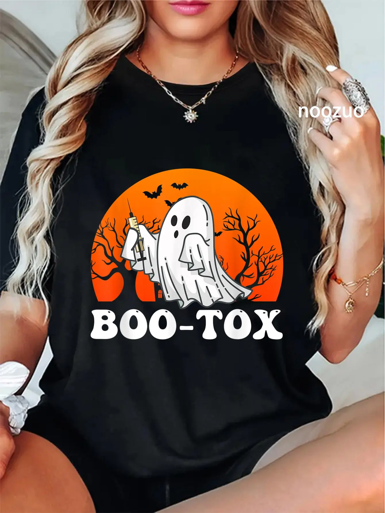 100% Cotton Unisex Plastic Surgeon Halloween Costume Botox Halloween Boo-Tox T-Shirt Casual Top
