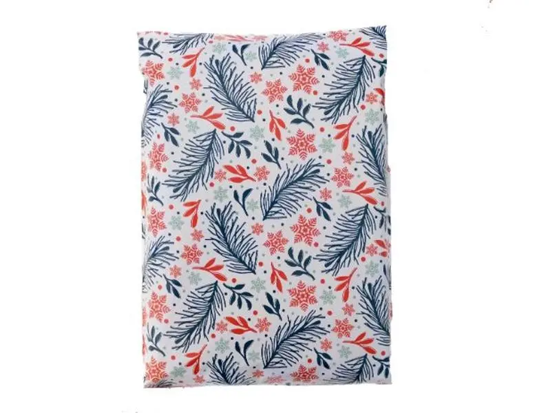 Snowflake Christmas Mistletoe Poly Mailers Size 6x9 Shipping Bags