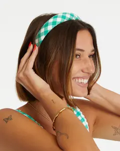 Gingham Headband (Green)