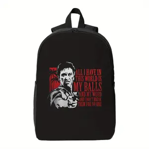 Scarface 1pc Teenager'S Backpack, Spacious Casual Backpack with Adjustable Straps for School Use, For Teenager