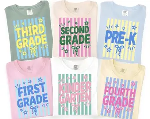 Comfort Colors Coquette Back To School Shirt, Pre-K Kindergarten 1st 2nd 3rd 4th Grade Tee, Striped Floral School Shirt, Full Size, Full Color