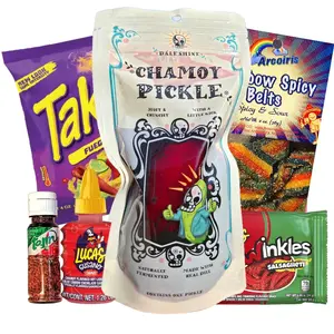 Dále Shine Rainbow Chamoy Pickle Kit, Takis, Popular Mexican Candy, Lucas Gusano, Salsagheti, Mini Tajin, Spicy Rainbow Sour Belts, Pepinillo de Chamoy 6 Piece