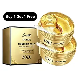 Buy 1 Get 1 Free ZOZU Golden Hydrogel Eye Mask 60pcs Rich Essence Hydrating Under Eye Patches Soothing Care For Tired Eyes Daily Skin Care