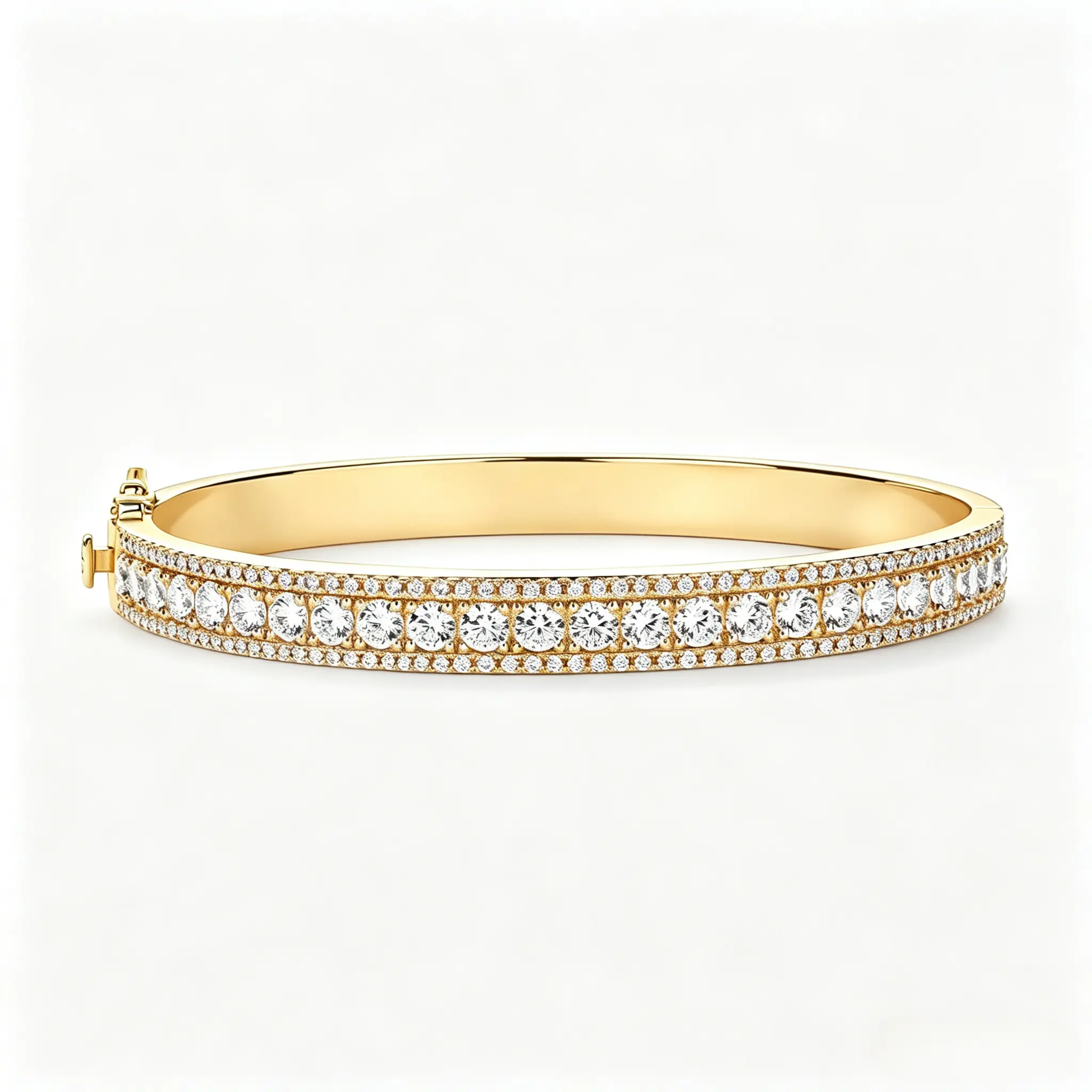 PAVOI 14K Gold Plated Cubic Zirconia Bangle Tennis Bracelets for Women | Classic Love Cuff Bangle Bracelets