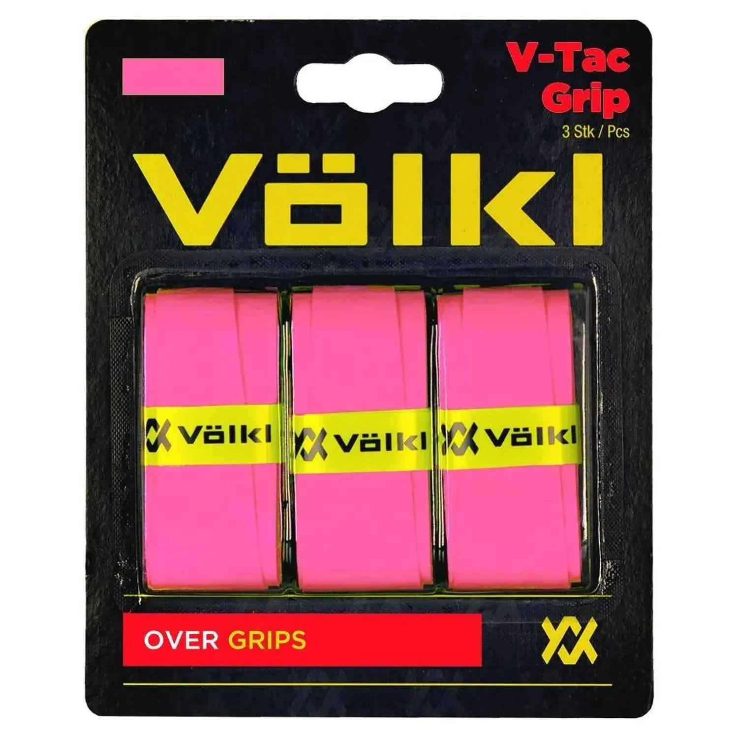 V-Dry Tennis Racket Overgrip, 3-Pack, Pink, Racket Grip, Performance