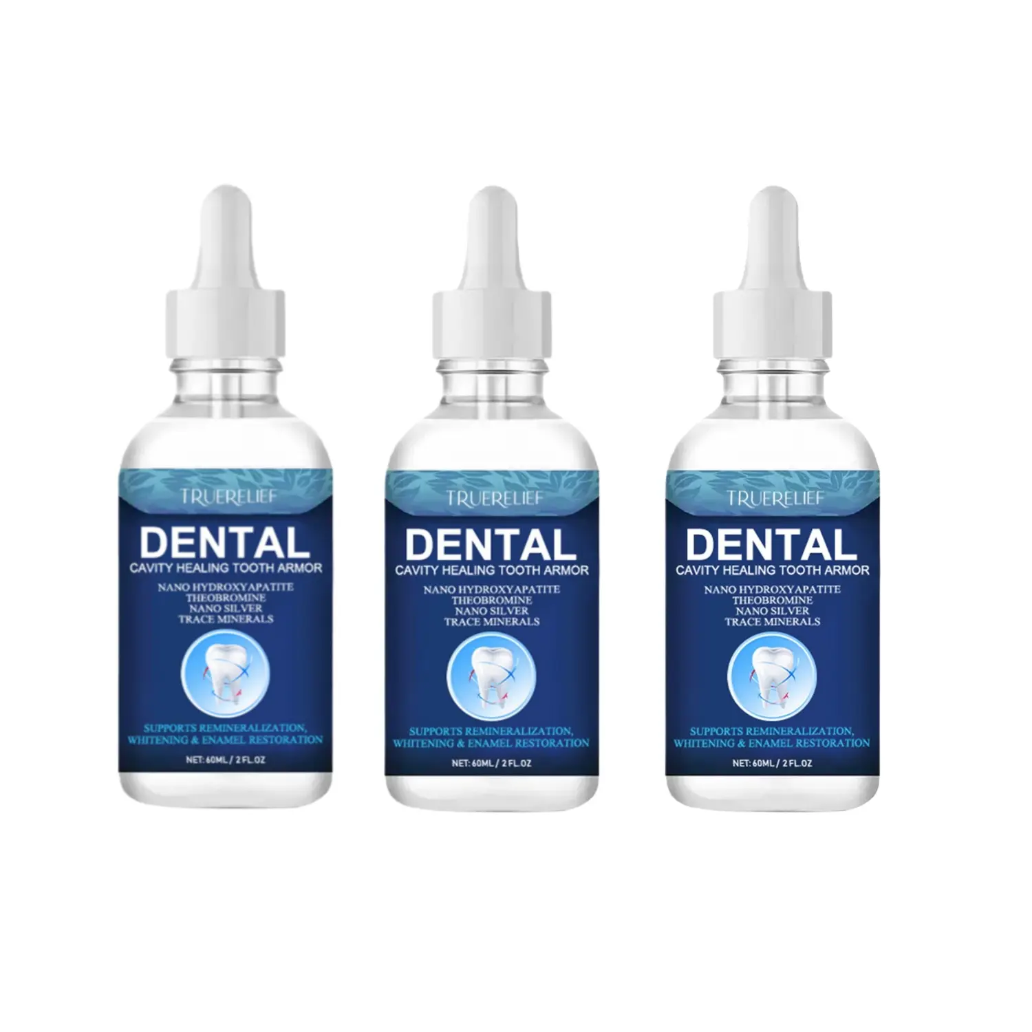 3 TrueRelief Tooth Armor Liquid Drops | Gentle Enamel-Care Formula | Daily Oral Freshening Drops for Comfortable, Clean-Feeling Teeth | Helps Support a Bright & Healthy-Looking Smile