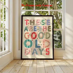 Inspirational Quote Wall Art Poster, Quote Prints, Positive Rainbow Design, Motivational Home Decor, Perfect for Living Room & Kids' Room, No Frame Included