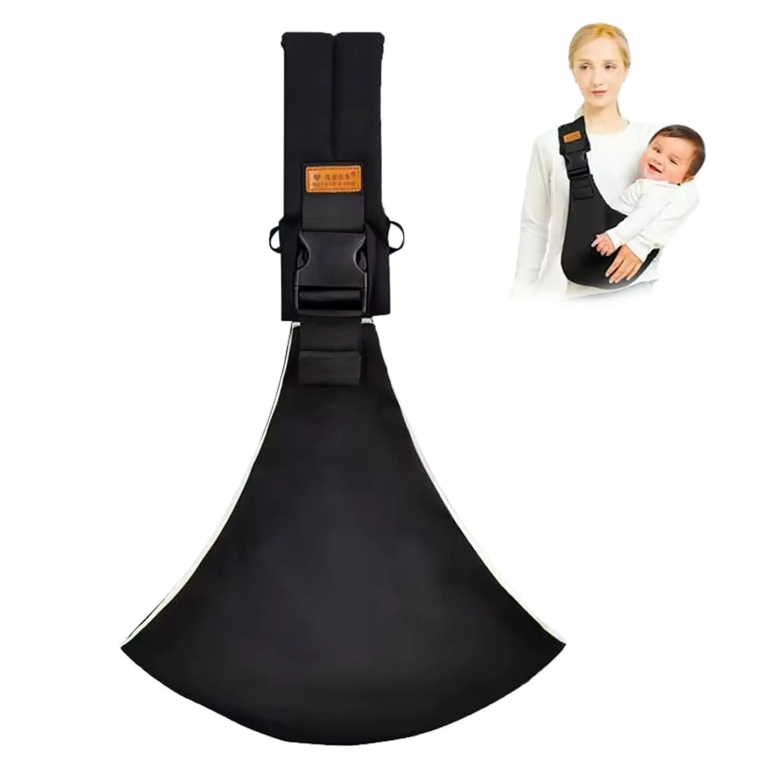 Baby Sling Carrier,Toddler Carrier, 2024 New Baby Carrier Newborn to Toddler,Portable Lightweight Non-Slip Hip Seat Carrier 10-30lbs(Black)