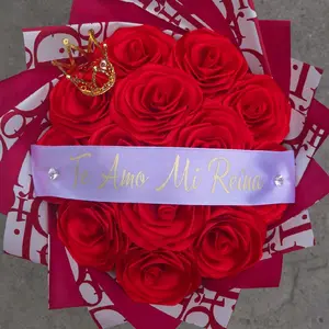 Te Amo Eternal rose crown roses room decor Decorative Flowers rosas Plants