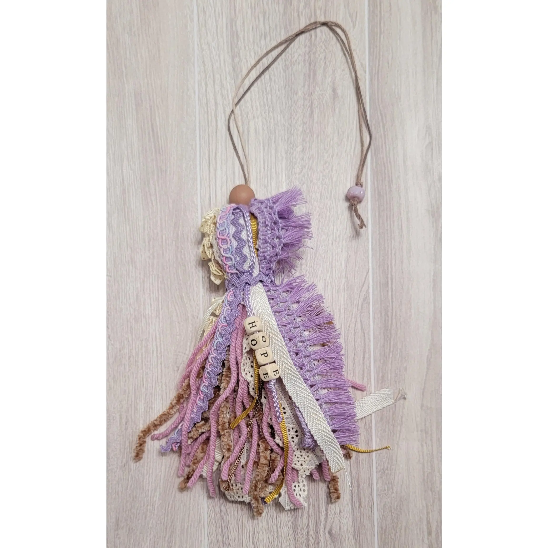 Bible Tassel - Handcrafted Bookmark with Vibrant Ribbon, Wooden Letters, Colorful Beads & Charms - Unique Design for Personalized Bible Study