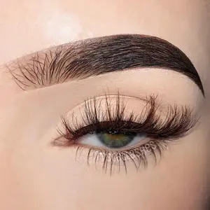 Babydoll 18mm Brown Mink Strip Wispy Lashes Natural Everyday Style