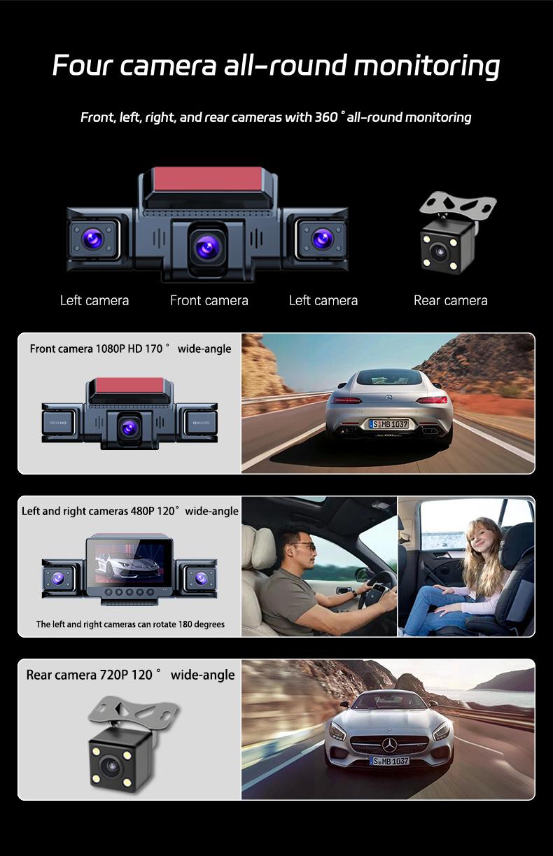 【PASLDA】4-Channel Dash Cam with Enhanced Night Vision Stable WiFi High-Durability shell 3" IPS Screen 1080p Car DVR 32GB sD Card GPS Parking Mode Loop Recording TikTokShopBlackFriday 【PASLDA】4-Channel Dash Cam with Enhanced Night Vision Stable WiFi High-Durability shell 3" IPS Screen 1080p Car DVR 32GB sD Card GPS Parking Mode Loop Recording TikTokShopBlackFriday