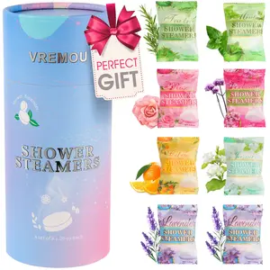 Shower Steamers Aromatherapy, 8 PCS Natural Shower Bombs Aromatherapy with Essential Oil, Relaxation Spa Gifts for Women As Valentine's Day Mothers Day Present Idea, Travel Essentials