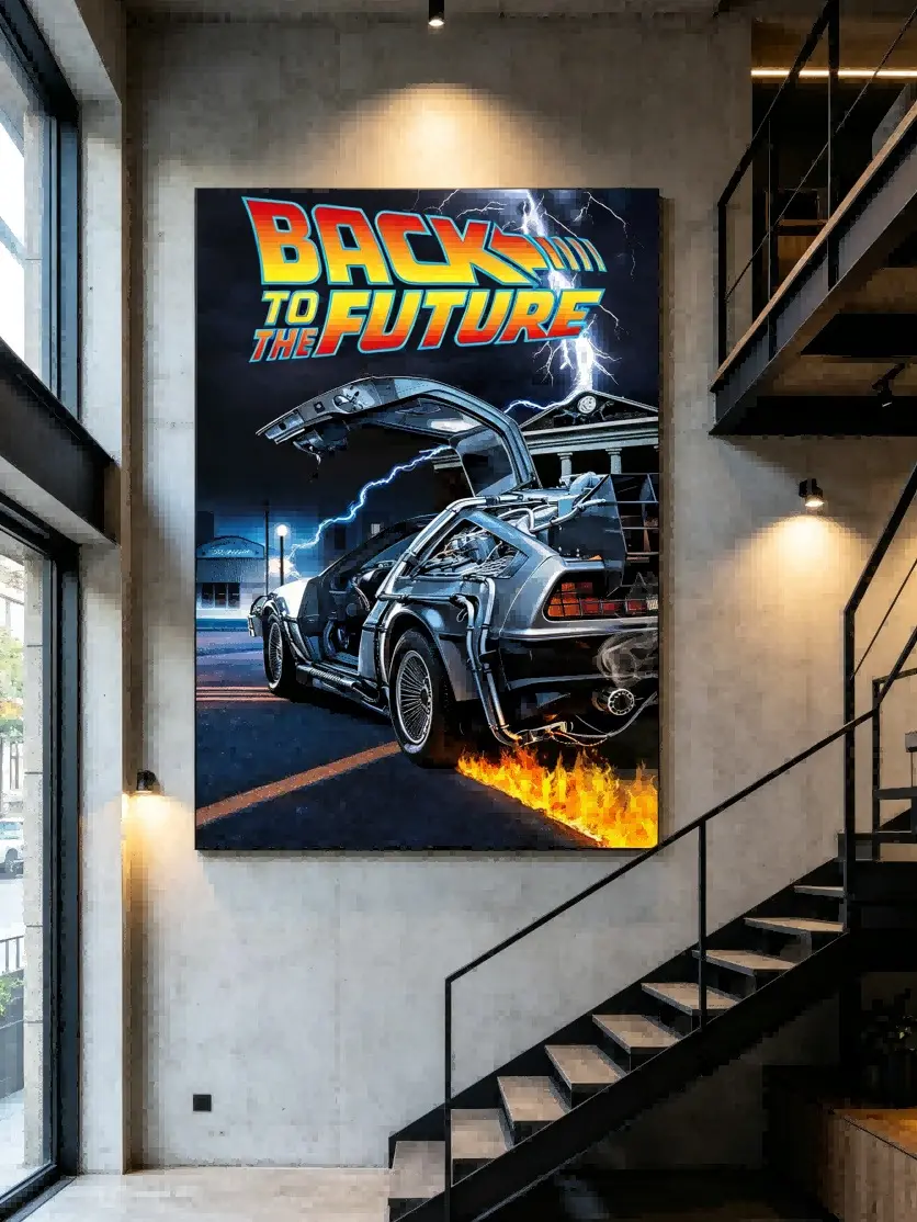 "Back to the Future" Movie Poster, Home Decor, Canvas Wall Art, Gift for Movie Fans, Wall Decor Art Print， wall art