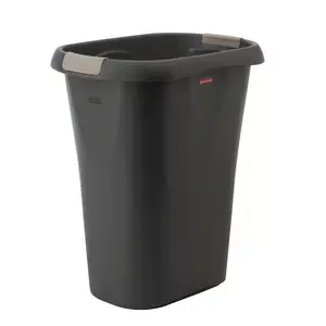 NEW 8 Gal. Black Rectangular Trash Can with LinerLock - Durable, Space-Saving Design Rubbermaid