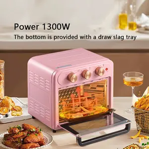 Baking enthusiasts are thrilled! Multifunctional Home Oven 15QT — Extra-large tabletop convection oven, air fryer bread unit, baking, reheating leftovers, no oil needed, stainless steel material, transparent observation window, healthy cooking, space-savi