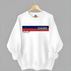 Oasis 1996 USA Tour Sweatshirt, Vintage Britpop Rock Band Tee, Retro Graphic Concert Sweatshirt, Liam Gallagher Noel Gallagher Band Merch Unisex Tee