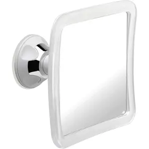 Fogless Shower Mirror for Shaving with Upgraded Suction, Anti Fog Shatterproof Surface and 360° Swivel - 6.3" x 6.3"