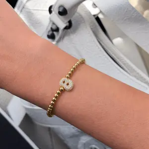 EVRY JEWELS Gold or Silver Plated Women's Adore Me Beaded Bracelet