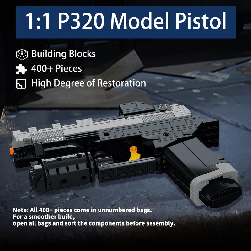 432PCS P320 Building Block Sets, Model Building Bricks Kit, Unique Collection Building Toys Gifts for Teens and Adults, Stress Relief Toy, Fathersdaygift