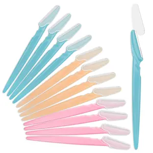 Dermaplane Razor, Face Razors for Women and Men, Multipurpose Eyebrow Razor, Dermaplaning Tool for Face by , Multi-Color (12 Pcs)