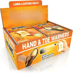 Hand & Toe Warmers - Long Lasting Natural Odorless Air Activated Warmers - 24 pair hand warmers & 8 pair toe warmers (Pack of 1)