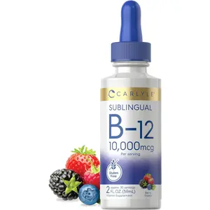 Carlyle Vitamin B12 Sublingual | 10,000mcg | 2 fl oz | Vegetarian, Non-GMO, Gluten Free Liquid Drops
