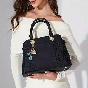 Women's Elegant Office & Work Purse Fashion Embroidery Handbag Large Capacity Crossbody Bag