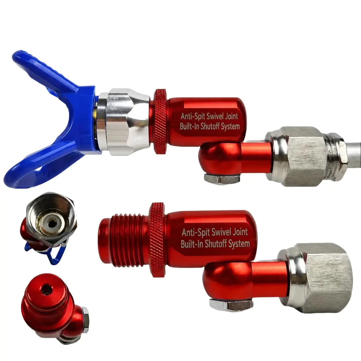287030 CleanShot Shut-Off Valve with Swivel Connector and Extension Rod Body, for High-Pressure Airless Paint Sprayers