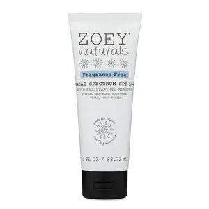 Zoey Naturals Sheer Finish SPF 50+ Broad Spectrum Mineral Sunscreen Fragrance-Free - For Kids and Babies