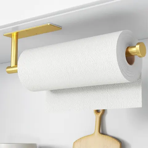 Stainless Steel Toilet Roll Holder, Wall Mounted Toilet Roll Holder, Bathroom Accessories, Home Organizer for Bathroom Kitchen, Toilet Paper Holder, Bathroom Organization, Bathroom Organizing Accessories, Toilet Tissue Holder