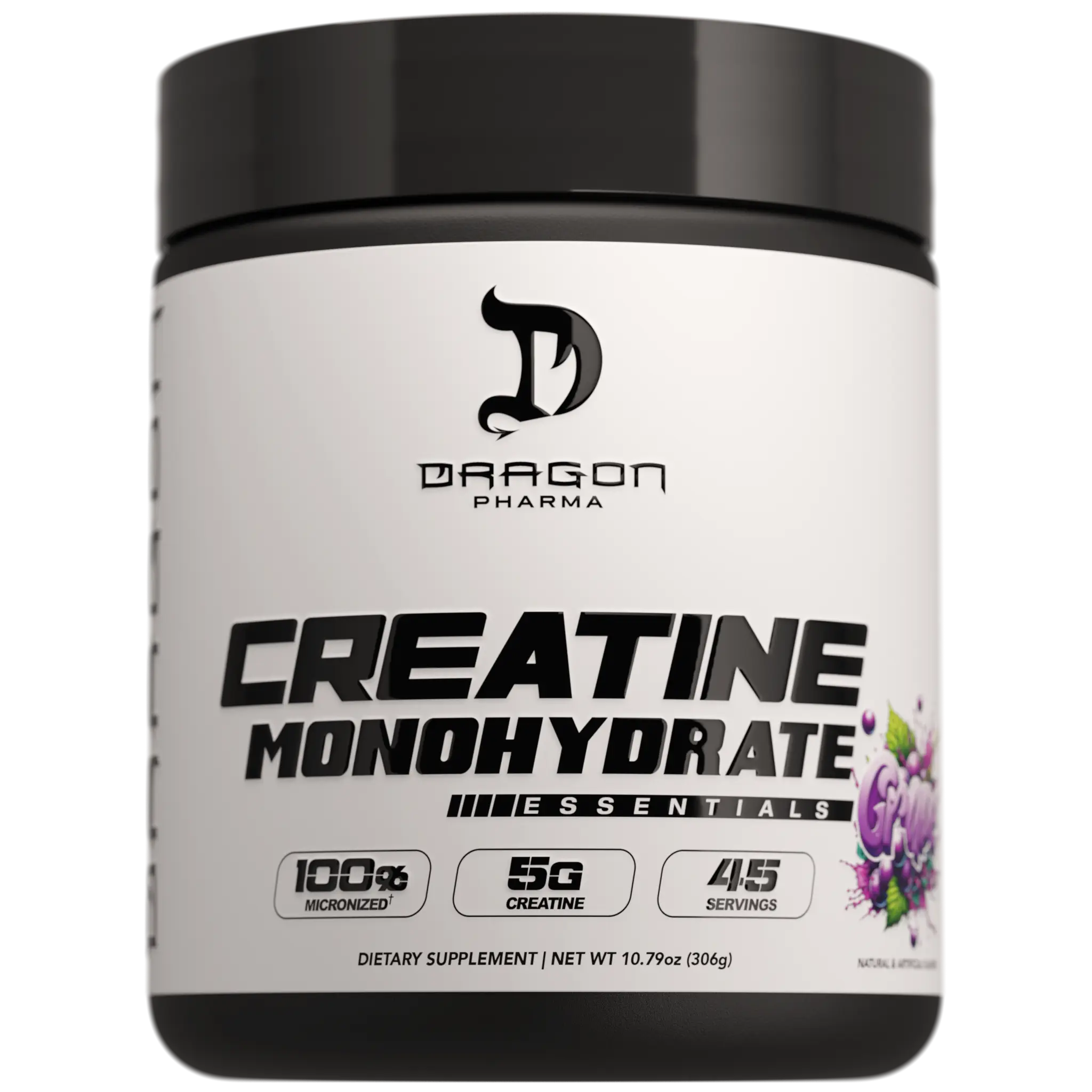 Dragon Pharma Flavored Creatine Monohydrate - 45 servings - Natural Supplement for Muscle Workout
