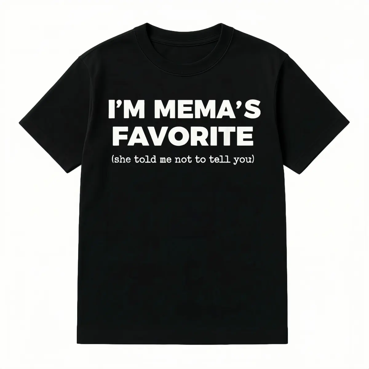 Cotton Funny Mema's Favorite I'm Mema's Favorite T-Shirt Golf Gift for Men and Women Summer Wear Black Crewneck Fitted Short Sleeve Top