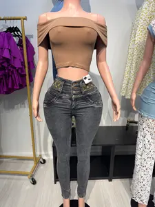 Brenda Colombian Jean with internal girdle style Lipo 360 Embroidery