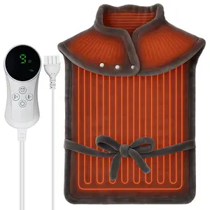 Flannel Ultra Soft Heating Pad with 9 Temperature Settings & 4 Timed Adjustments for Full Body Stress Relief Dark Gray fullback/Foot Warmer