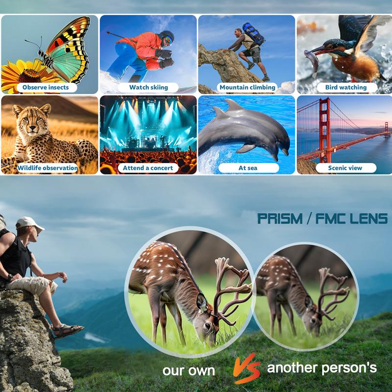 【Black Friday Deals】2025 Latest 80x100 Monocular Telescope for Cell Phone Photos Outdoor Compact Water-Resistant Cold Send Triangle Bracket Distant Views at Your Fingertips Zoom in with your phone to get a full view Compact Sturdy Powerful Telescope